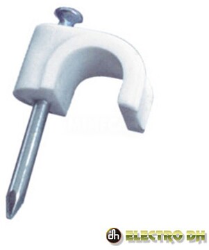 G-31.653/6 : BRAÇADEIRA DE PAREDE C/ PREGO P/ CABO 6MM EDH
