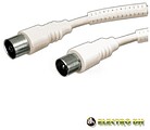 Cabo Coaxial Macho/Fêmea Branco 2.5M Filtro Ferrite Edh G-37.002/2.5/B/BP