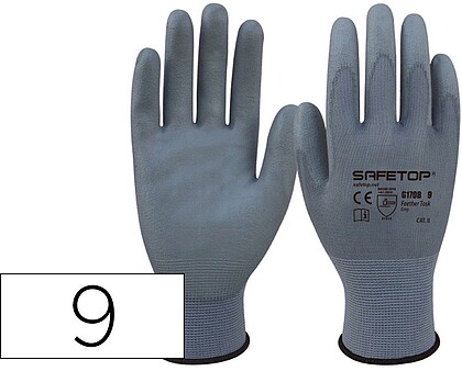 G170B-9 : Luvas de poliuretano safetop feather task sintético tamanho 9 Luvas de poliuretano safetop feather task sintético tamanho 9