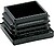 Container Quadrado com Aletas CNT03 25x25mm NE, 25 Unidades MICEL G-15258 - imagem 1