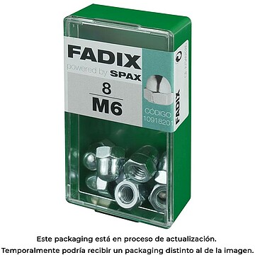 G-18290 : 18290 CAIXA S 8 unid. Porca Cega CINC M 6 FADIX