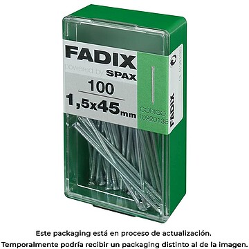 G-18052 : 18052 CAIXA S 100 unid. PREGO C.REDUZIDA Aço 1,4x45mm FADIX