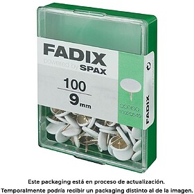 G-18035 : 18035 CAIXA M 100 unid. GRIFOS PLANOS BRANCOS 9mm ...