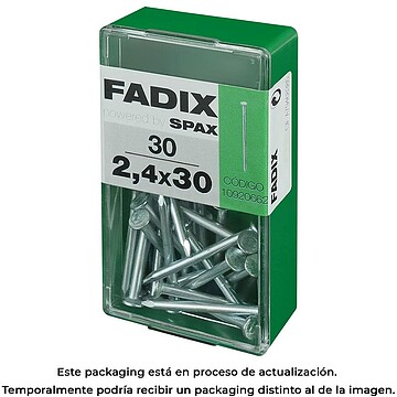 G-18039 : 18039 CAIXA S 30 unid. PREGO CP Aço 2,4x 30mm FADIX