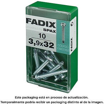 G-18117 : 18117 CAIXA S 10 unid. PARAFUSO ROSCA CHAPA AUTOPERFURANTE. 3,9x32mm FADIX