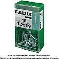 Caixa S 15 unid. Parafuso Rosca Chapa CP Autoperfurante Cinc 4,2x19mm Fadix G-18135