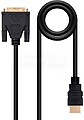 Cabo Nanocable DVI 18+1 Macho a HDMI Macho 1,80m - Cor Preto