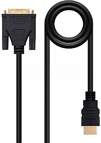 Cabo Nanocable DVI 18+1 Macho a HDMI Macho 1,80m - Cor Preto