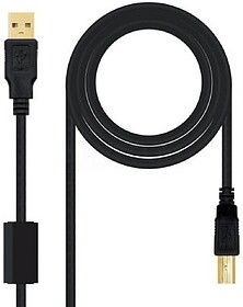 Cabo de Impressora NanoCable com Ferrite USB-B 2.0 Macho a U...