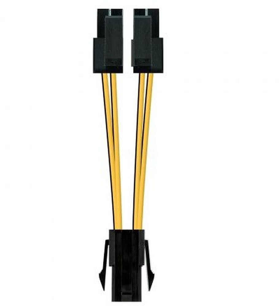 Cabo de Alimentação NanoCable para Microprocessador 4 pinos Fêmea para 4+4 pinos Macho 0,15m