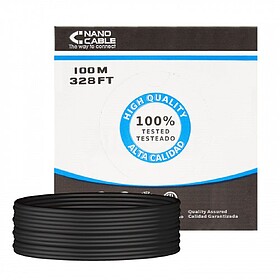 10.20.0302-EXT-BK : Bobina CABO UTP Cat 5e 100 Metros Preto