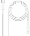 Cabo Nanocable USB-C Macho a Lightning Macho 1m - Cor Branco