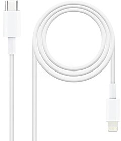 Cabo Nanocable USB-C Macho a Lightning Macho 1m - Cor Branco