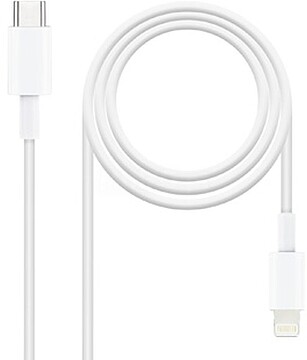 Cabo Nanocable USB-C Macho a Lightning Macho 1m - Cor Branco