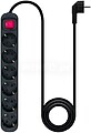 Regulador de NanoCable com 6 Shuckos - Cabo de 1,40m - Interruptor Liga/Desliga - Preto