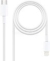 Cabo USB 2.0 Tipo-C Lightning NanoCable 10.10.0600/ USB Tipo-C Macho - Lightning Macho/ 50cm/ Branco