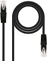 Cabo Nanocable Latiguillo RJ45 CAT.6 UTP AWG24 - 25 cm - Cor Preta