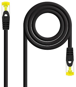 Cabo Nanocable Latiguillo LSZH Cat.6A SFTP AWG26 - 25cm - Cor Preta