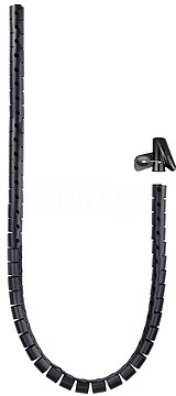 10.36.0003-BK : ORGANIZADOR DE CABOS FLEXÍVEL 25MM 3M Preto NANOCABLE 10.36.0003-BK