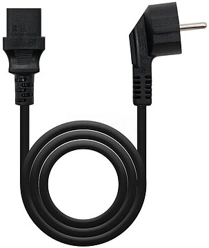 Cabo de Alimentação CPU NanoCable 10.22.0102-L2/ CEE7 Macho - C13 Fêmea/ 2m/ Preto