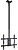 Suporte de Teto XL Tooq para ecrãs 32-75” - Ângulo de Rotação 180º - Inclinável - Gestão de Cabos - Peso Máx. 60kg - VESA Máx. 400x400mm - Cor Preta LPCE1175TSLI-XL-B - imagem 1
