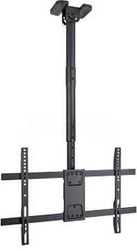 Suporte de Teto Tooq para ecrãs 43-86” - Ângulo de Rotação 180º - Inclinação - Gestão de Cabos - Peso Máx. 60kg - VESA Máx. 600x400mm - Cor Preta