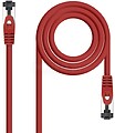 Nanocable Cabo Vermelho Latiguillo Cat.8.1 2Ghz LSZH SSTP AWG26 - Comprimento 0.5m - Cor Vermelho 10.20.2000-R