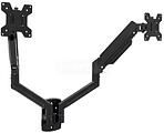 Tooq Suporte de Parede com Braços Articulados para Monitores de 13”-34” - Pistão a Gás - Giratório e Inclinável - Gestão de Cabos - Peso Máximo 10kg - VESA 100x100 - Cor Preto LP1434TNR-B