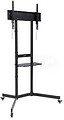 Tooq Kefren Suporte de Chão com Rodas para Ecrãs 37” a 70” - Altura Ajustável - Bloqueio de Rodas - Prateleira - Gestão de Cabos - Peso Máx 70kg - VESA Máx 600X400mm - Cor Preto FS1150M-B