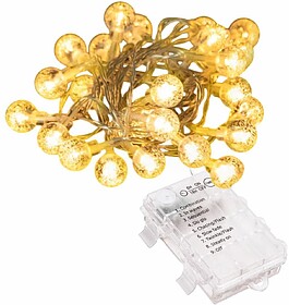 B10303K4N : Luzes de Natal Bolha 100 LED RGBY 3xAA 10m IP44
