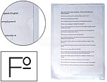 100 x Bolsa dossier dossier plasticoq-connect folio transparente Bolsa dossier dossier plasticoq-connect folio transparente KF15083