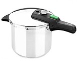 OLHA A PRESSÃO MONIX QUICK 22CM 6L Aço Inoxidável 18/10 Tampa de Aço Inoxidável Cabo de Tesoura Interior Mate M560002