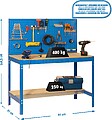 Bancada de Oficina, 910x610 mm, Painel Perfurado, Capacidade de Carga 400 kg