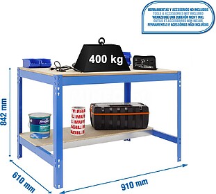 75155 BANCO DE TRABALHO BT0 900X600CM SIMON RACK