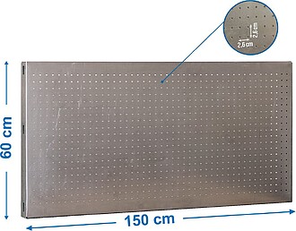 Painel de Ferramentas de Parede, 1500x600 mm, Metal