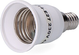 G-44116 : 44116 AMPLIFICADOR E-14 A E-27 4 A 230 V, BRANCO, ...