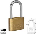 Cadeado Latão Arco Longo Chaves Iguais 40 mm. Nº2