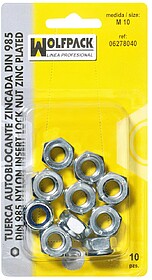 PORCA DE BORBOLETA. DIN985 M10 (unidade: 10pcs)