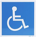 Pessoas de PLACA desativado azul branco 21 x 21 cm