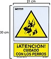 Cuidados de cartaz com cães 30 x 21