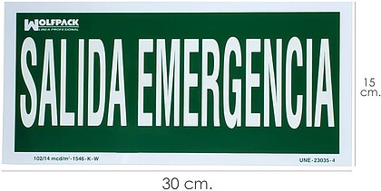 Cartaz de saída de emergência 15 x 30
