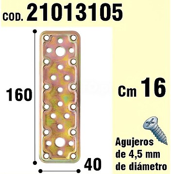 Suporte Para madeira placa bicromato 40 x 160