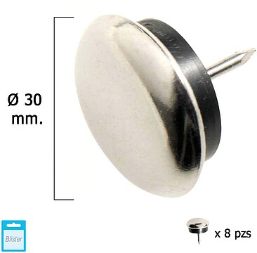 DESLIZANTE METAL limpar borracha Ø30 (BL.8un)