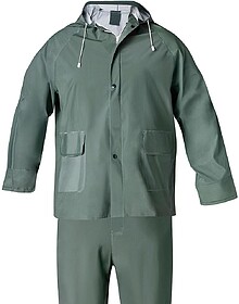 Fato de Água Impermeável Verde PVC Tamanho 8-XL