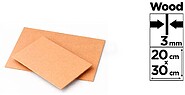 Tabuleiro Artesanato MDF, Espessura 3 mm, 20 x 30 cm 64465