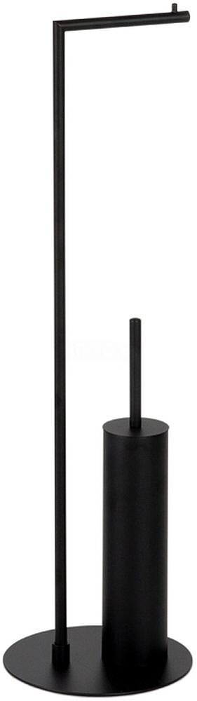 Suporte de Papel e Escova Preto Mate G-73244