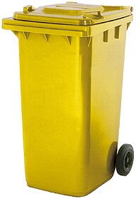 Contentor 240L Polietileno 2 Rodas Amarelo c/ Tampa Amarela ...