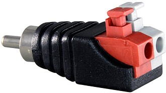 CON295A : Ficha RCA Macho com Saída 2 Terminais Rápidos