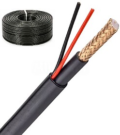 RG59P-100-LSZH : Cabo coaxial combinado RG59 + Alimentação...