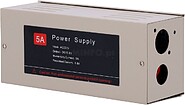 Alimentador para controlo de acesso - Configurável NA/NF - Saída CC 12.8V/ 1.8A - Caixa metálica com fechadura - Montagem na superfície AC-12DC2A